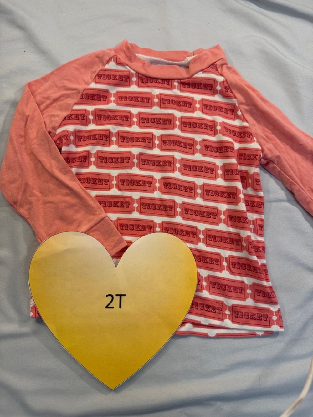 Kickee Pants - Bamboo Viscose Pink and Red Long Sleeve Tee with Brick Pattern